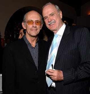 Christopher Lloyd and John Cleese - Modern Masters post party, Jan. 2007