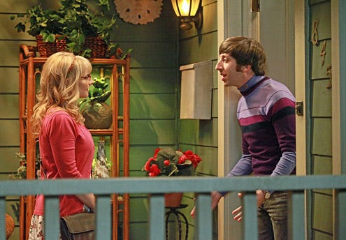 The Big Bang Theory - Season 5 - "The Pulled Groin Extrapolation" - Simon Helberg as Howard, Melissa Rauch as Bernadette