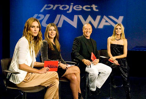 Project Runway - Season 9 - "Off the Track" -  Erin Wasson, Nina Garica, Michael Kors and Heidi Klum