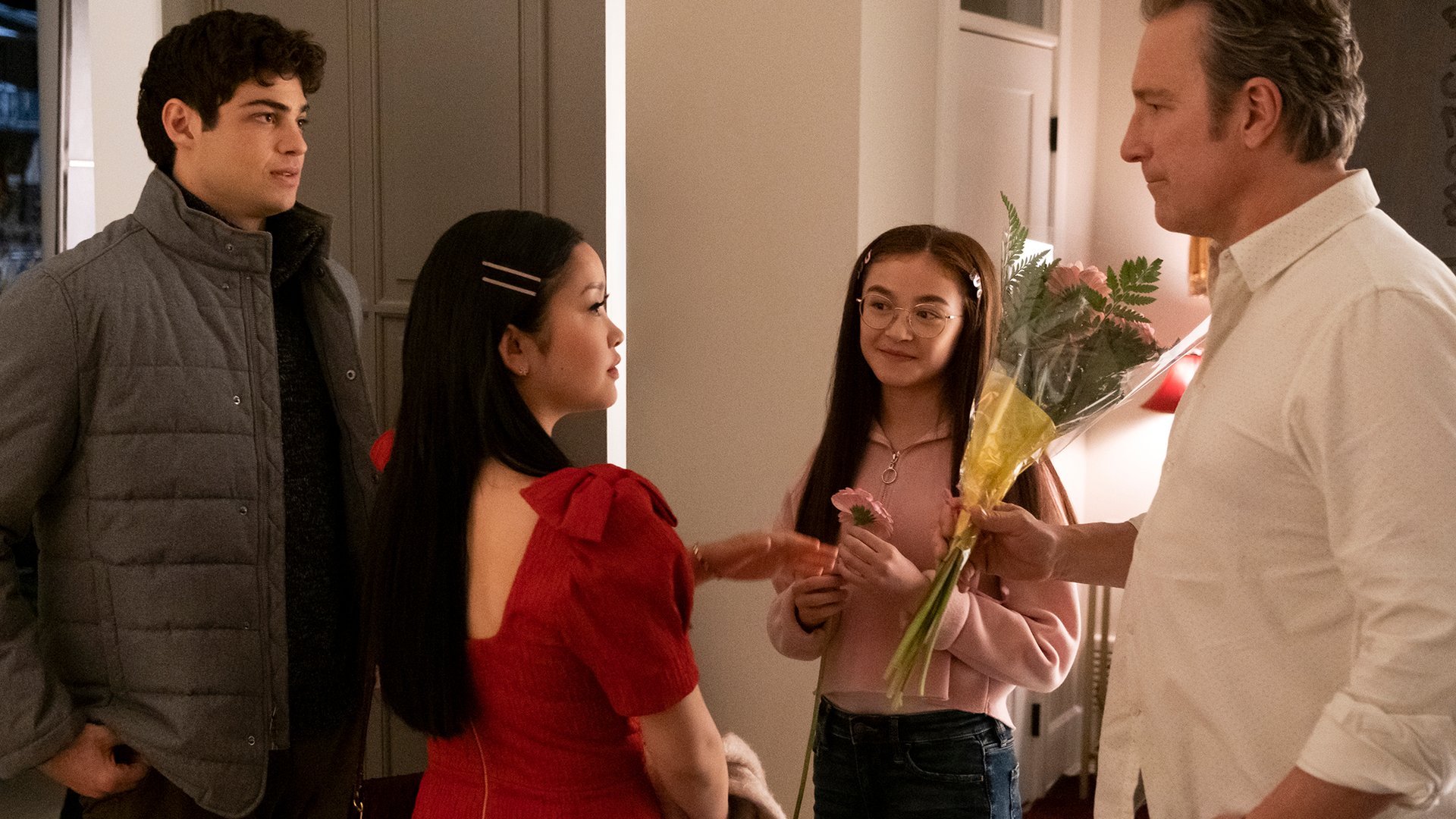 Noah Centineo, Lana Condor, Anna Cathcart, and John Corbett, To All The Boys: P.S. I Still Love You
