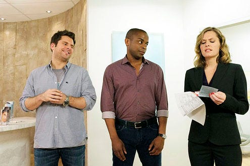 Psych - Season 7 - "Nip and Suck It" - James Roday, Dule Hill and Maggie Lawson