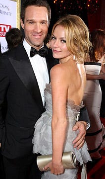 Chris Diamantopoulos and Becki Newton - TV Guide post-Emmy Awards party, Sept. 16, 2007