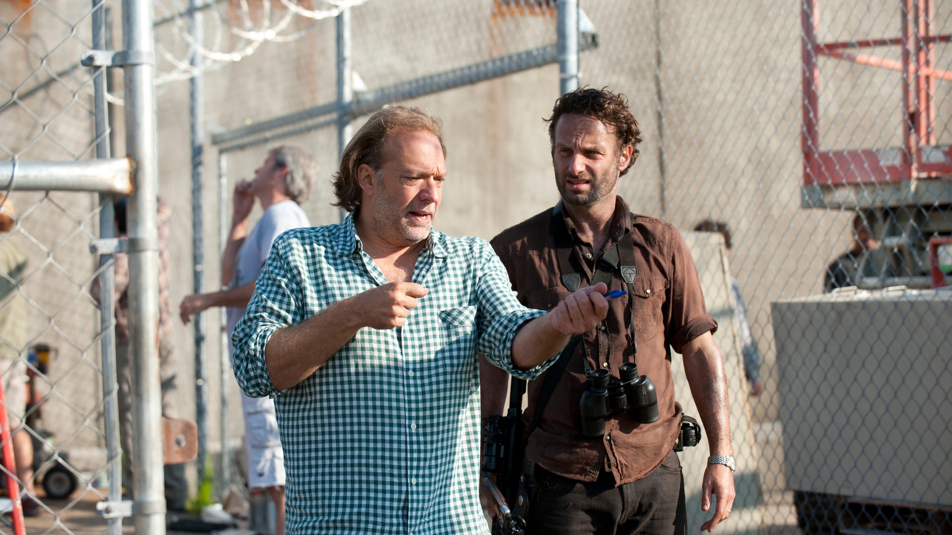 CoExecutive Producer/SFX Makeup Supervisor Greg Nicotero and Rick Grimes (Andrew Lincoln), The Walking Dead