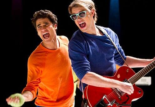 Glee - Season 4 - "Guilty Pleasures" - Darren Criss, Chord Overstreet