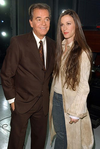 Dick Clark and Alanis Morissette - taping for "American Bandstand's 50th Anniversary Celebration", April 21, 2002
