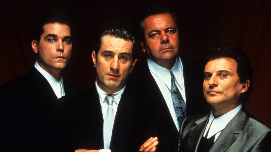 Ray Liotta, Robert De Niro, Paul Sorvino, and Joe Pesci, Goodfellas