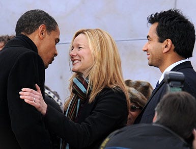 Barack Obama, Laura Linney and Kal Penn - The 'We Are One" concert at the Lincoln Memorial in Washington DC, January 18, 2009