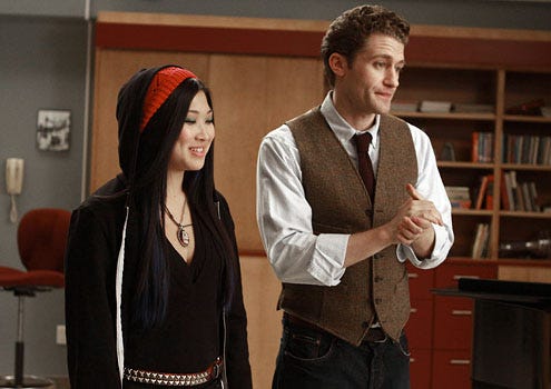 Glee - Season 1 - "Preggers" - Jenna Ushkowitz as Tina and Matthew Morrison as Will
