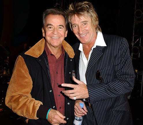 Dick Clark and Rod Stewart - 31st Annual American Music Awards rehearsal, Los Angeles, November 14, 2003