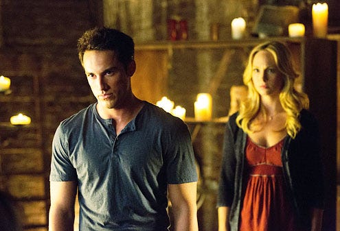 The Vampire Diaries - Season 4 - "Growing Pains" - Michael Trevino and Candice Accola