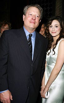 Al Gore and Emmy Rossum - Pre-Oscar party, Feb. 2007