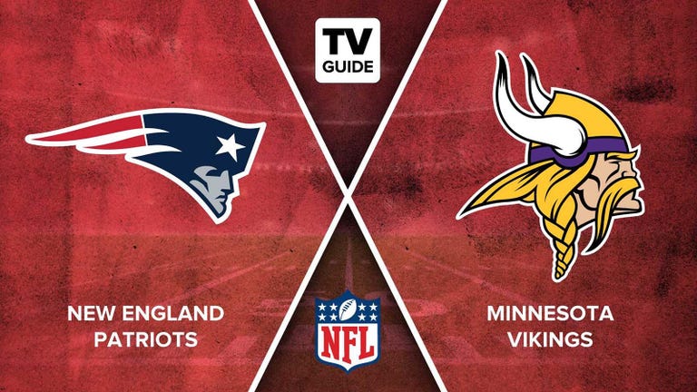 NFL Patriots vs. Vikings matchup logos