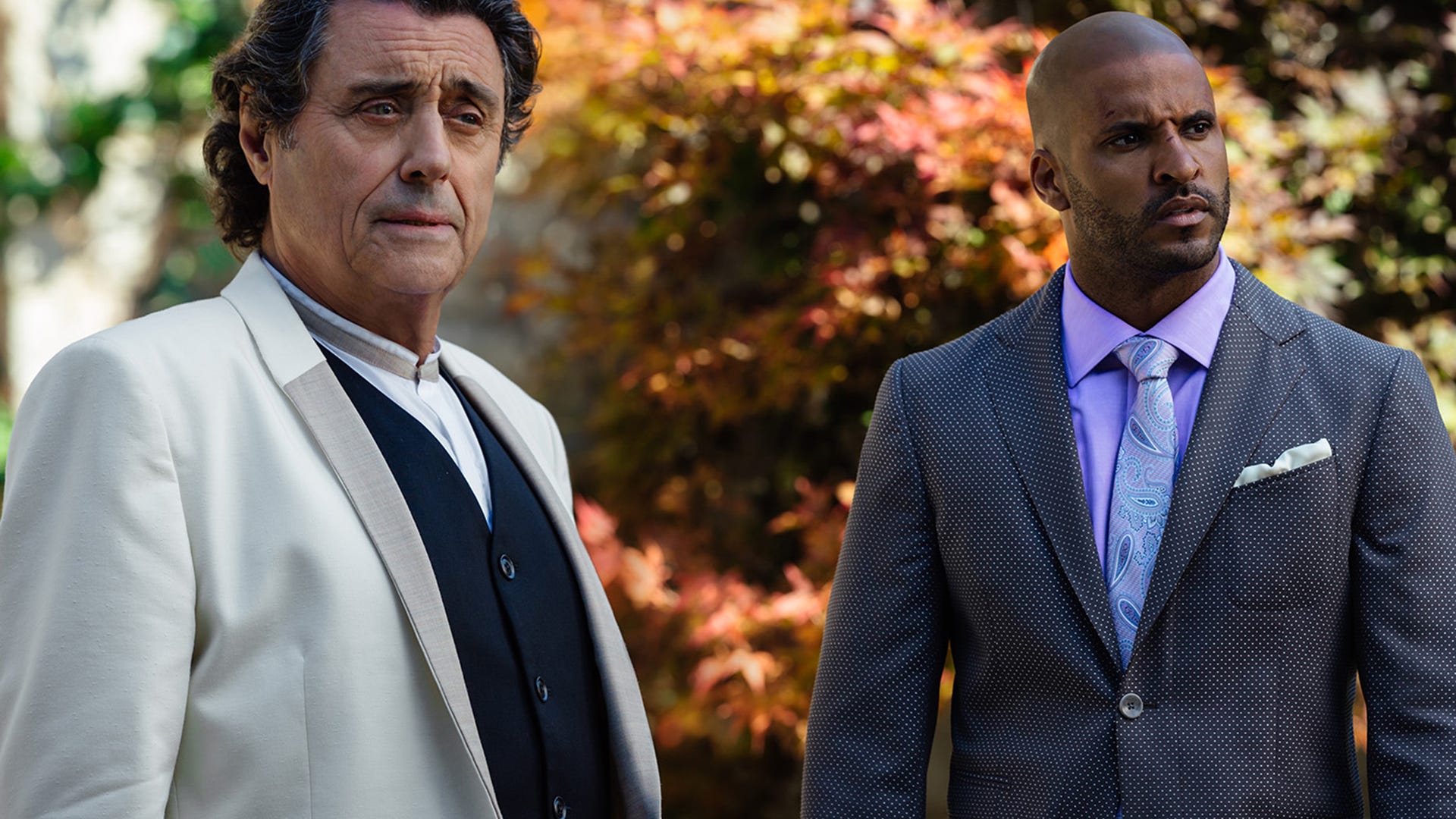 ​Ricky Whittle and Ian McShane, American Gods