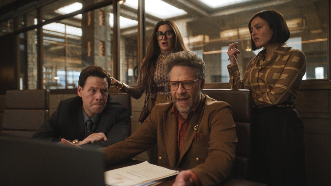 Ike Barinholtz, Kathryn Hahn, Seth Rogen, and Chase Sui Wonders, The Studio