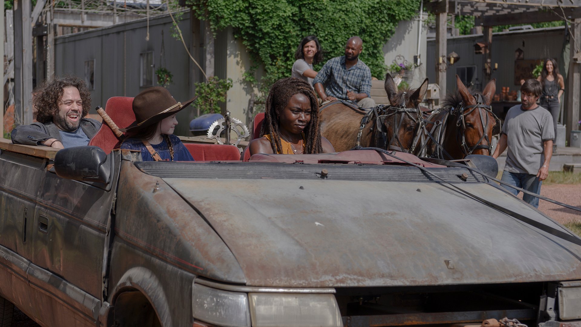 Dan Fogler, Cailey Fleming, and Danai Gurira, The Walking Dead