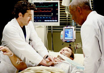 Grey's Anatomy - Season 5, "Before and After" - Patrick Dempsey as Derek, Grant Show as Archer, James Pickens Jr. as Richard