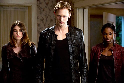 True Blood - Season 5 - "Save Yourself" - Lucy Griffiths, Alexander Skarsgard and Rutina Wesley