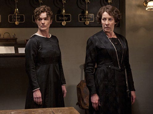 Downton Abbey - Season 2 - Siobhan Finneran as O'Brien and Phyllis Logan as Mrs. Hughes