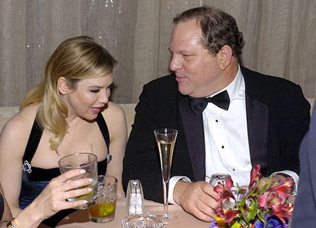 Renee Zellweger and Harvey Weinstein - Glamour Miramax Golden Globes Party