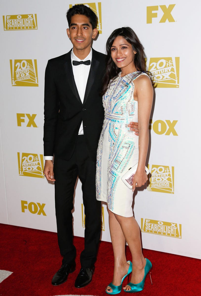 Dev Patel and Freida Pinto - Fox Searchlight 2013 Golden Globe Awards Party in Beverly Hills, California, January 13, 2013