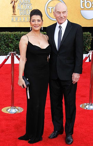 Patrick Stewart and guest - The 17th Annual Screen Actors Guild Awards, January 30, 2011