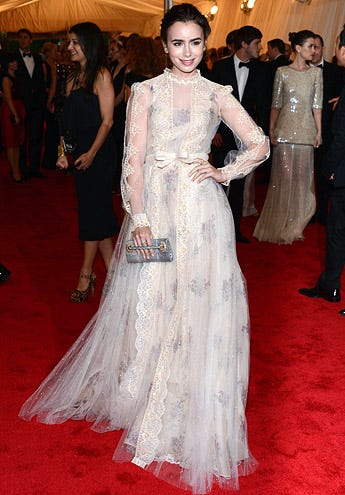 Lily Collins - The "Schiaparelli And Prada: Impossible Conversations" Costume Institute Gala at the Metropolitan Museum of Art in New York City, May 7, 2012