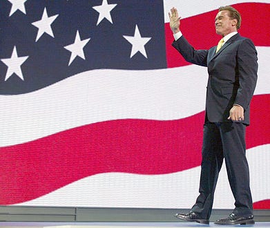 Arnold Schwarzenegger - Republican National Convention in New York, August 31, 2004