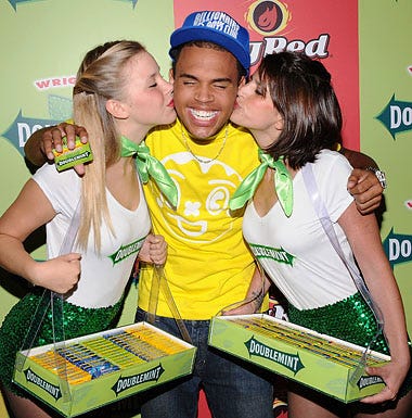 Chris Brown - The debut of remade Wrigley's Gum jingles in New York City, July 29, 2008