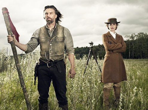 Hell on Wheels - Season 2 - Anson Mount and Dominique McElligott