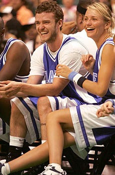 Justin Timberlake and Cameron Diaz - *NSYNC's Challenge for the Children VI,  July 25, 2004