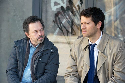 Supernatural - Season 8 - "Sacrifice" - Curtis Armstrong and Misha Collins
