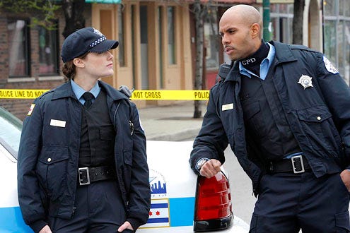 The Chicago Code - Season 1 - "Pilot" - Devin Kelley as Vonda Wysocki and Todd Williams as Isaac Joiner