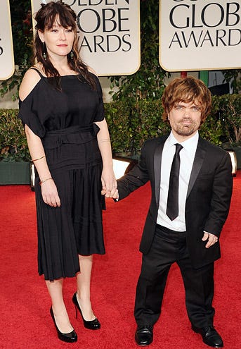 Peter Dinklage and Erica Schmidt - The 69th Annual Golden Globe Awards, January 15, 2012