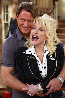 Christopher Rich and Dolly Parton - On the Set of "Reba" - February 15, 2005