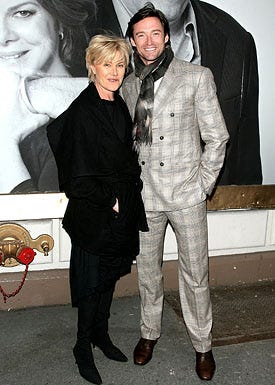 Hugh Jackman and wife Deborra-Lee Furness - The opening night of "God of Carnage" on Broadway in New York City, March 22, 2009