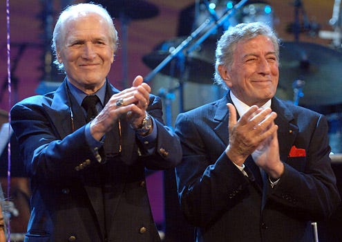Paul Newman and Tony Bennett - Singers and Songs celebrate Tony Bennett's 80th to benefit Paul Newman's Hole in the Wall Camps, November 9, 2006