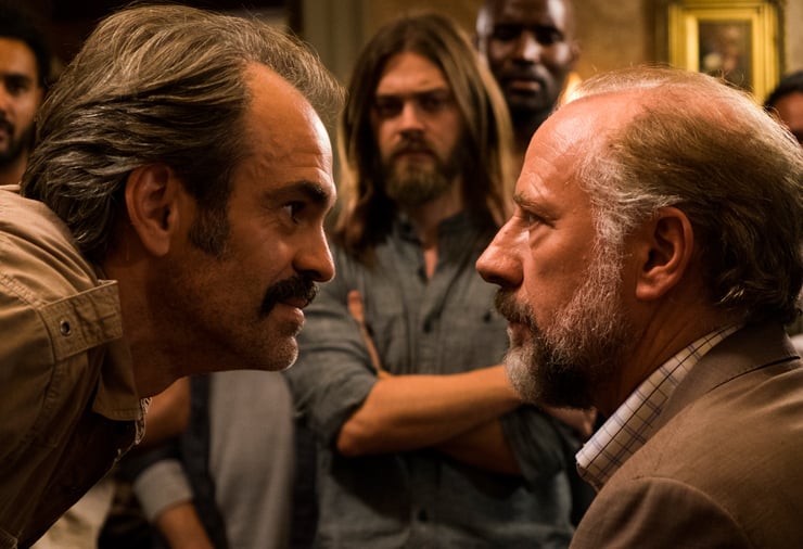 Xander Berkeley, Tom Payne, Steven Ogg; The Walking Dead