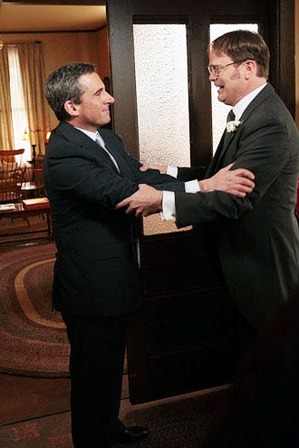 The Office - Season 9 - "Finale" - Steve Carell and Rainn Wilson