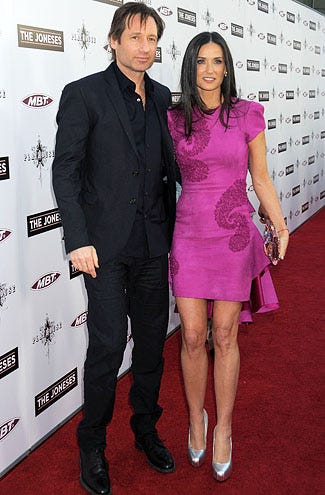 David Duchovny and Demi Moore - The Joneses' premiere, April 8, 2010