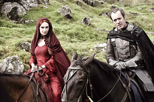 Game of Thrones - Season 2 - "Garden of Bones" - Carice van Houten and Stephen Dillane