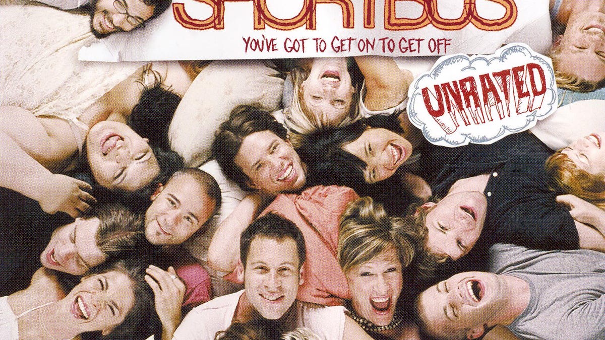 Realistic gay sex scenes: The movie poster for Shortbus. It features numerous young, attractive people of various races and genders snuggling up to each other. 