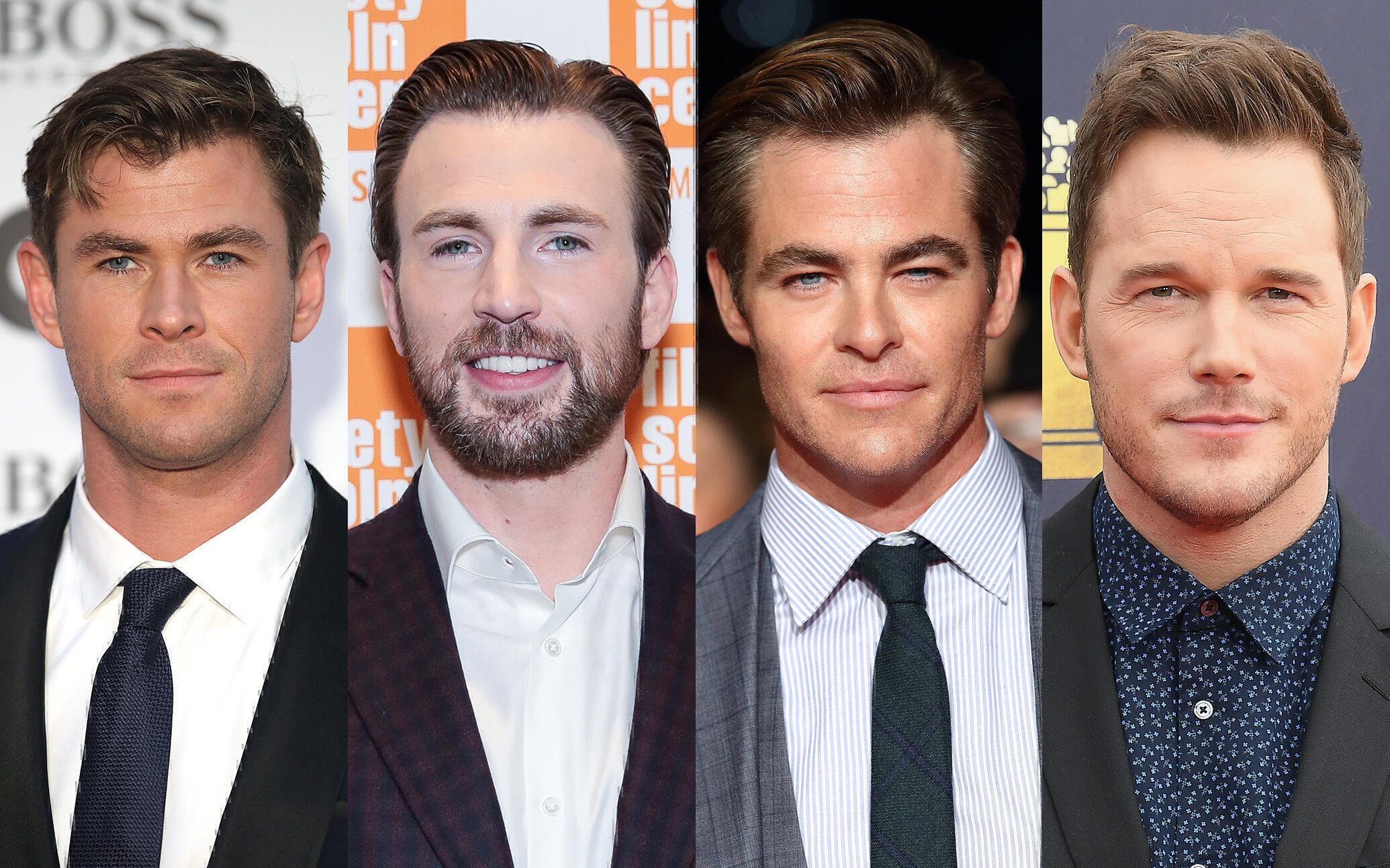 Chris Hemsworth, Chris Evans, Chris Pine and Chris Pratt
