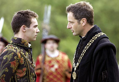 The Tudors - Season 1 - Episode 1 - Jonathan Rhys Meyers as Henry VIII, Jeremy Northam as Sir Thomas Moore