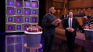 Watch Michael Strahan and Jimmy Fallon Break Their Faces