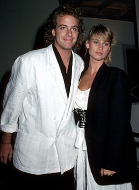 Leif Garrett and Nicolette Sheridan - Spago's  September 25, 1984 - Hollywood, CA