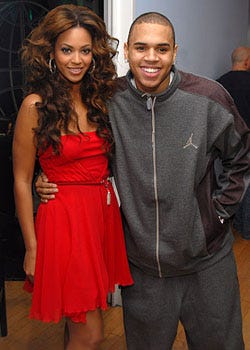 Beyonce and Chris Brown - MTV's "TRL", December 19, 2006
