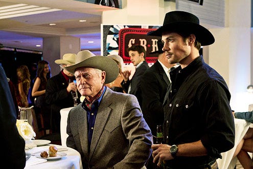 Dallas - Season 1 - "Hedging Your Bets" - Larry Hagman and Josh Henderson