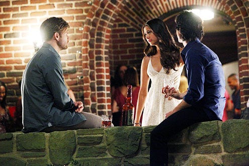 The Vampire Diaries - Season 3 - "The Birthday" - Matt Davis as Alaric, Nina Dobrev as Elena and Ian Somerhalder as Damon