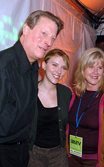 Al Gore, Scarlett Johansson, and Tipper Gore - "Take Back TV", Oct. 2005