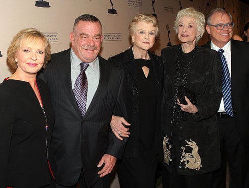 Florence Henderson, Mark Allen Itkin, Angela Lansbury, Bea Arthur and John Shaffner - Academy of Television Arts & Sciences Hall of Fame ceremony, Beverly Hills, CA, December 9, 2008